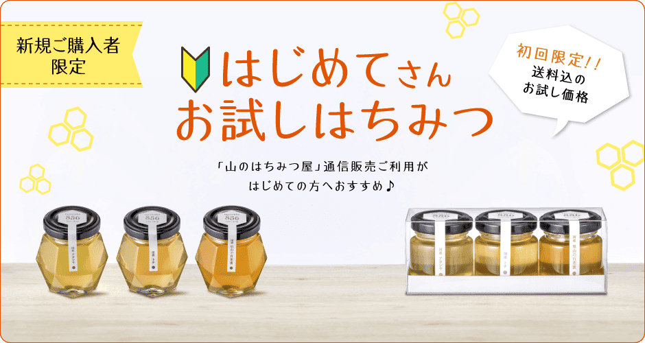 初めてさんお試しはちみつ